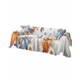 thumbnail image 2 of Fall Blue White Pumpkin Sofa Covers for 3 Cushion Couch,Washable Sectional & L Shape Couch Covers for Dog/Cat/Kid,Thanksgiving Orange Maple Leaf Non Slip Sofa Slipcover Tassel Futon Cover 71x150, 2 of 8