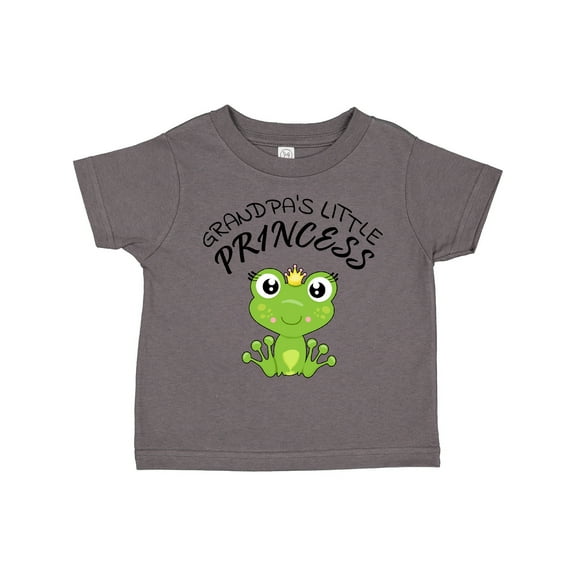 Inktastic Grandpa's Little Princess Cute Frog Girls Toddler T-Shirt
