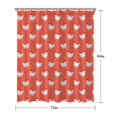 thumbnail image 5 of Red Chicken Pattern Shower Curtain 72"x84" ,Bathroom Decorative Shower Curtains Set with 12 Hooks,Modern Waterproof Washable Shower Curtain, 5 of 6