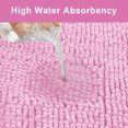 thumbnail image 3 of Tripumer Ultra Soft Pink Chenille Bathroom Rugs, 16" x 24" / 20" x 32" / 20" x 20", Anti-Slip (3 Count), 3 of 7