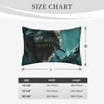 thumbnail image 5 of Haiem Pillowcase for Hair and Skin Queen - Underwater Dinosaur Shark Printed Soft Pillowcase with Envelope Closure-16"x24", 5 of 8