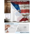 thumbnail image 3 of No Hook Shower Curtain with Snap in Liner,Vintage Flag Wooden Stripes Waterproof Bath Curtain Double Layers with See Through Top Window,Farmhouse Retro Plank Hotel Shower Curtains 36x72in, 3 of 9