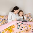 thumbnail image 5 of Feelyou Hippie Leaf Plant Queen Comforter Set, Bohemian Flower Bedding Comforter Set, 3pcs, 5 of 8