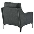 thumbnail image 4 of Armchair Accent Chair, Dark Grey Gray, Fabric, Mid Century Living Lounge Cafe Lobby Hospitality Restaurant, Modern Contemporary HB34323, 4 of 9