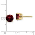 thumbnail image 4 of Primal Gold 14 Karat Yellow Gold 7mm Garnet Post Earrings, 4 of 4
