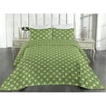 thumbnail image 2 of Ambesonne Lemon Print Quilted Bedspread Set 3 Pcs, Vintage Citrus Pattern, Twin, Fern Green and Yellow, 2 of 4