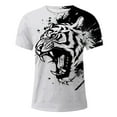 thumbnail image 3 of Big and Tall Shirts for Men Spring And Autumn Easter Print Short Sleeve Round Neck T Shirt Floral Fashion Trend Bottoming Shirt Mens Large T Shirts Men Graphic Mens Big Tall Plain XL, 3 of 4