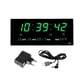 thumbnail image 4 of Reloj de pared LED eléctrico Carga USB Temperatura Decoración Números grandes Relojes de Reloj despertador para tienda Niñas Verde, 4 of 9