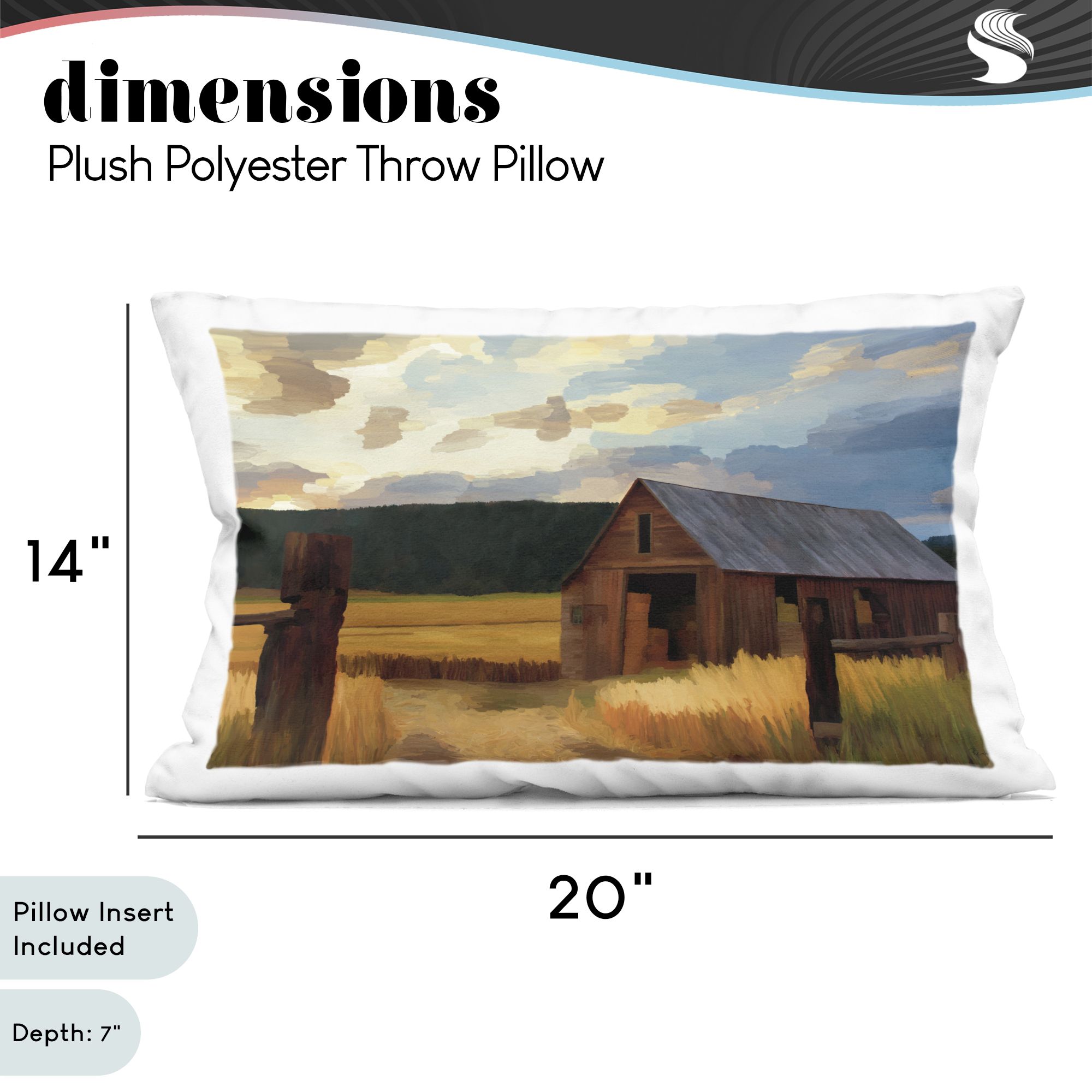 Stupell Industries Harvest Time Autumn Barn Decorative Printed Throw Pillow, design by Renel Peters