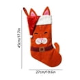 thumbnail image 4 of Tuvgenk Orange Cat Christmas Stocking, 17.7 inch Kitty Xmas Stocking with Santa Hat, Kitten Holiday Decor for Fireplace Mantel Tree Hanging, 4 of 5