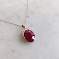 thumbnail image 3 of Natural Ruby Pendant, 14K Solid Yellow Gold Ruby Pendant, Ruby Bezel Pendant, July Birthstone Pendant, Natural Ruby Jewelry, Christmas Gift, 3 of 6
