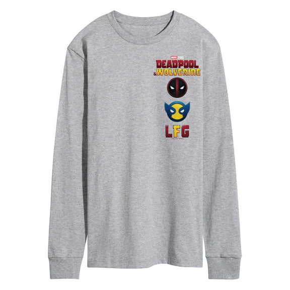 Marvel Deadpool & Wolverine - Logo And Icons - Men's Long Sleeve Graphic T-Shirt