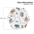 thumbnail image 3 of Disketp Dino On A Skateboard Surf Funny Coasters,4 Pcs Leather Coasters With Holder, Perfect Housewarming Hostess Gifts,Protect Furniture From Water Marks Scratch, 3 of 9