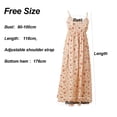 thumbnail image 2 of Vestido floral de algodón con viento de playa, vestido suelto sin espalda de talla grande, vestido de fiesta con tirantes., 2 of 5