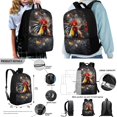 thumbnail image 2 of ZUXONGSY Splatter Paint Chicken Print 4 Pack Backpack Set for Kids Boys Girls 17 In Preschool Backpack with Lunch Box Pen Case Water Bottle Holder Large Capacity Toddler Kindergarten School Bookbag, 2 of 6