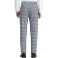 thumbnail image 3 of Lars Amadeus Men's Classic Plaid Dress Flat Front Checked Office Prom Trousers, 3 of 6