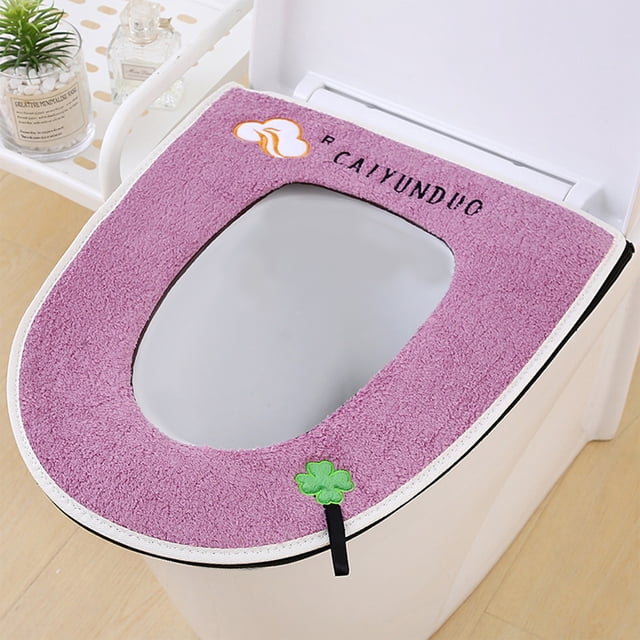 Toilet seat cushion with handle fully covered household toilet seat cushion detachable and washable toilet seat cushion suitable for all seasons