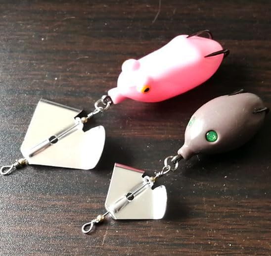 ABPETE 30pcs Buzzer Spinner Blades Aluminium Delta Blades for Buzzbaits Surface Fishing Lures 2"