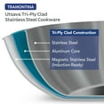 thumbnail image 2 of Tramontina Utsava Tri-Ply Clad Stainless Steel Covered Kadai, 2 of 9