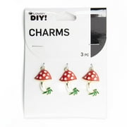 Cousin DIY Enamel Mushroom Charms, Red/White, 3 Piece, Adult, Unisex, AJM69995030