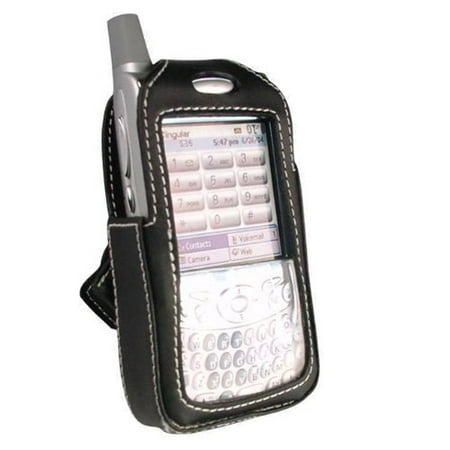 Leather Treo Smartphone - Technocel Fitted Leather Case for Palm Treo 650, 700w (Black)