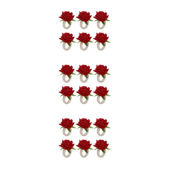 Servilletero Advancent de flores artificiales de lino 6 piezas soporte de papel de escritorio colorido reutilizable
