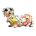 thumbnail image 1 of Estatua de perro de poliresina, figura decorativa de escritorio, figuras en miniatura de perro salchicha Naranja, 1 of 9