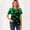 43# Green, variant on Halloween Shirts for Women 2026 V Neck Plus Size Funny Cute Vintage Teacher Shirts Casual Holiday Tops