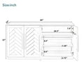 thumbnail image 2 of Churanty Sideboard Storage Cabinet with 4 Doors, Large Storage Space Buffet Cabinet with Adjustable Shelves,Antique Blue, 2 of 15
