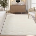 thumbnail image 2 of Abani Cozy Beige Solid Striped Area Rug 8x10, 2 of 8