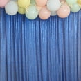 thumbnail image 4 of BalsaCircle 8 feet x 8 feet Royal Blue Sequin Backdrop Curtain Wedding Party Photobooth Decorations, 4 of 8