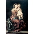 thumbnail image 2 of Murillo, Bartolome Esteban 14x18 White Modern Wood Framed Museum Art Print Titled - Madonna and The Rosary #1, 2 of 4