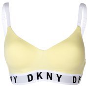 Dkny Women Bustier - Bra, Triangle Bra, Logo, Solid Color Yellow Xl (X-Large)