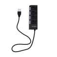thumbnail image 2 of Mini Interruptor Independiente Concentrador USB HUB 2.0 4 Puertos Con Indicadora (negro), 2 of 9
