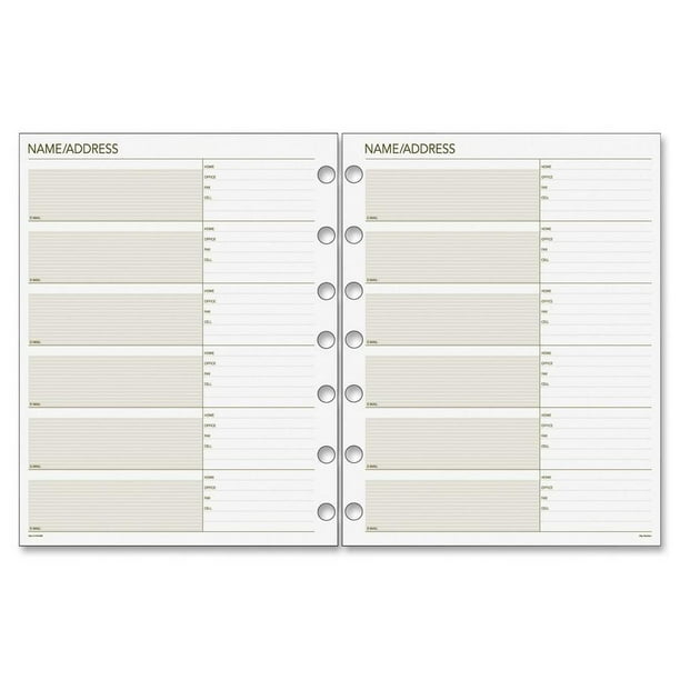 Day Runner Telephone/Address Planner Pages - Walmart.com - Walmart.com