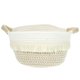 thumbnail image 1 of GOOHOCHY Cesta de almacenamiento de escritorio, cesta de algodón tejida con borlas, cesta organizadora de mesa, 1 of 8