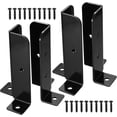 thumbnail image 1 of Adjustable Deck Post Brackets, Set of 4 Post Base Brackets, Deck Railing, Mailbox, construction hardware., 1 of 5
