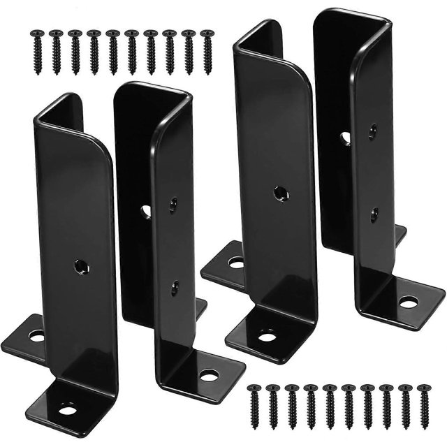 Adjustable Deck Post Brackets, Set of 4 Post Base Brackets, Deck Railing, Mailbox, construction hardware.