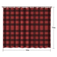thumbnail image 5 of Red and Black Christmas Plaid Pattern Shower Curtain 84"x72" ,Bathroom Decorative Shower Curtains Set with 12 Hooks,Modern Waterproof Washable Shower Curtain, 5 of 6