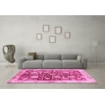 thumbnail image 3 of Ahgly Company Indoor Round Oriental Pink Traditional Area Rugs, 5' Round, 3 of 4
