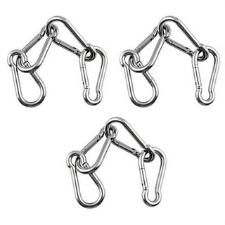 8Pcs M6 Spring Snap Hooks Heavy Duty Stainless Steel 304 Swing Set  Accessories Fit for Gym,Camping,Traveling 