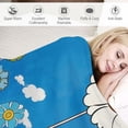 thumbnail image 3 of JRXY Flannel Fleece Blanket - Flower Market Oxeye Daisies - Soft and Cozy - Lightweight and Durable - Multiple Sizes Available White, 3 of 6