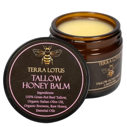 Bálsamo hidratante para la piel Terra Lotus y miel de sebo, 57 ml, lavanda