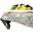 thumbnail image 4 of Mid Century Grey Tablecloth, 1950s Vintage Style Modern Atomic Stars Pattern Table Cloth for Home Kitchen Dining Room Holiday Picnic Party Outdoor Indoor, Rectangle(60x102in), 4 of 6