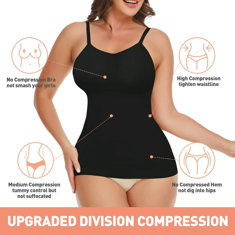 Camisole Shapewear Tops for Women Tummy Control Tank Shaping Seamless Body  Shaper Slimming Cami Waist Trainer Vest Corsets, Beyondshoping
