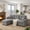Light Gray 71", variant on JERBOR Tufted Sectional Sleeper Sofa Pull Out Couch Bed - Modern Upholstered L Shaped Convertible Sofa Bed with Chaise Lounge and Storage for Living Room