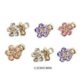 thumbnail image 3 of Minnieouse Clip de captura nueva flor lateral horquilla coreana pequeña decoración cristal Ins pinza de pelo moda mujer Casual compras de fiesta Accesorio para el cabello Púrpura-Mini Minnieouse AP017059-06, 3 of 6