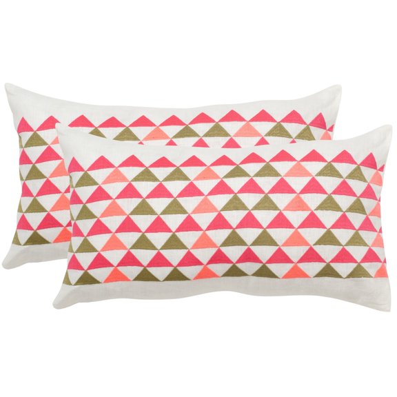 Safavieh Geo Mountain Slate 12 x 20-inch Throw Pillows (Set of 2)