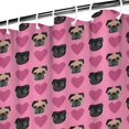 thumbnail image 3 of Pink Pug Puppies Shower Curtain 72"x72" ,Bathroom Decorative Shower Curtains Set with 12 Hooks,Modern Waterproof Washable Shower Curtain, 3 of 6