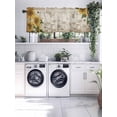 thumbnail image 6 of Yellow Farmhouse Sunflowers Kitchen Valances for Windows Leaves Bee Butterfly Valance Curtains&nbsp; for Kitchen /Living Room/Bedroom/ Bathroom Decor, 42"x12 " ,Rod Pocket 1 Panel,, 6 of 7